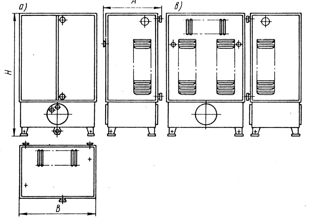 Габаритные размеры насосных установок типоразмеров КС160, КС400
